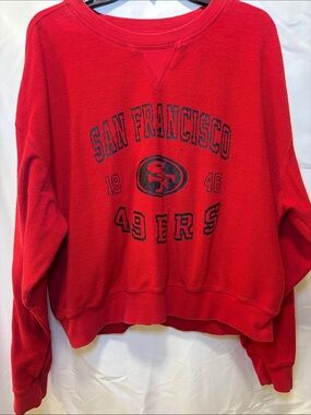 San Francisco 49ers Red Crewneck Sweatshirt - Team Logo